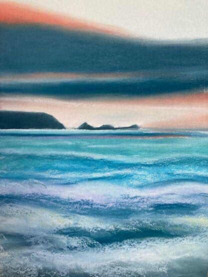 Inspired by the beautiful and rugged coastline of The Copper Coast, Waterford, Ireland a short distance from where I live. I use UNISON soft pastels for all my artworks on Canson mixed media paper.